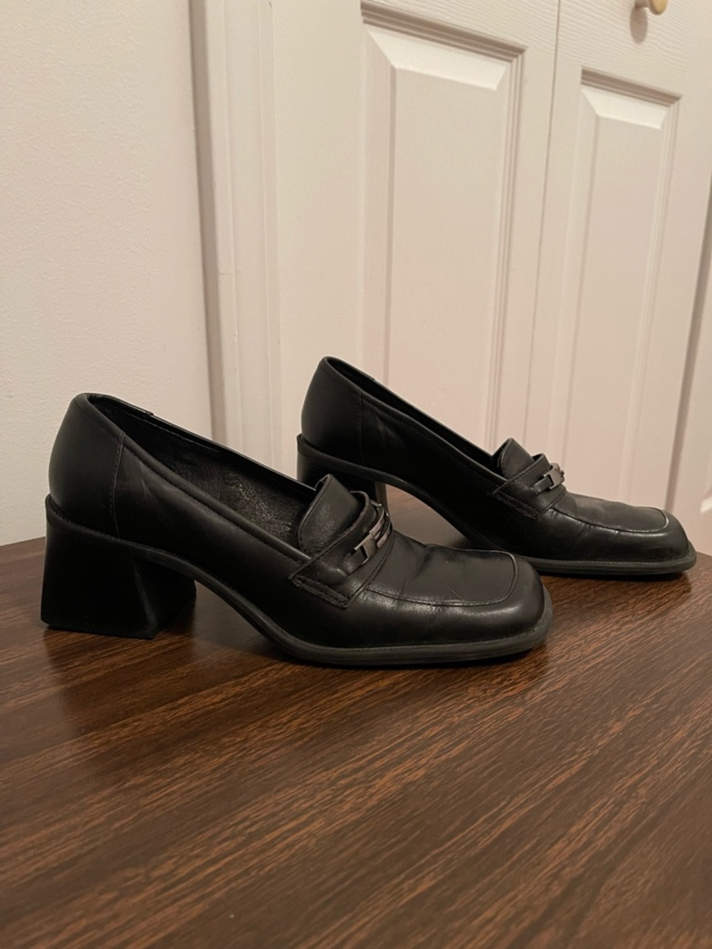 Vintage Westies by Nine West "W-ASHUR" Black Leather Loafers – Size 7.5 W (Wide)